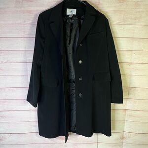 Jacqueline Ferrar Black Blazer Jacket Coat Size Medium Petite